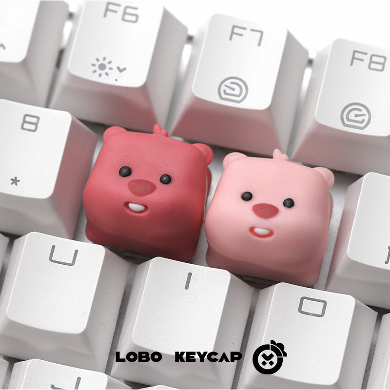 keycap keycap ใส ที่ไม่ซ้ํากัน Keycap LOOPY Keycap สัตว์น่ารักคีย์บอร์ดเรซิ่น Art Keycap Cultural Cr