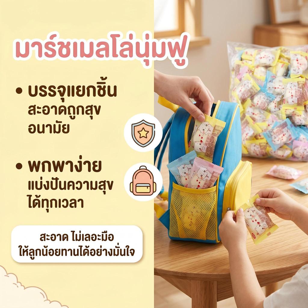 Jinlong แซนวิชมาร์ชเมลโล่ มีแยม แพคเกจขนาดเล็กอิสระ ขนมเด็ก ขนมหวาน อร่อยและอร่อย สะดวกสำหรับการบริโภค สำหรับเด็ก ราคา ถูกที่สุด ดีลบีเคเค แกลเลอรีภาพที่ 3