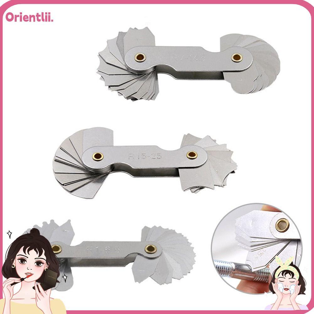 ORIENTTK 16 ชิ้น/เซ็ต Radius Gauge Radius Fillet Gauge วัด Gage สําหรับอุตสาหกรรมวัดตัวอย่าง R Gauge