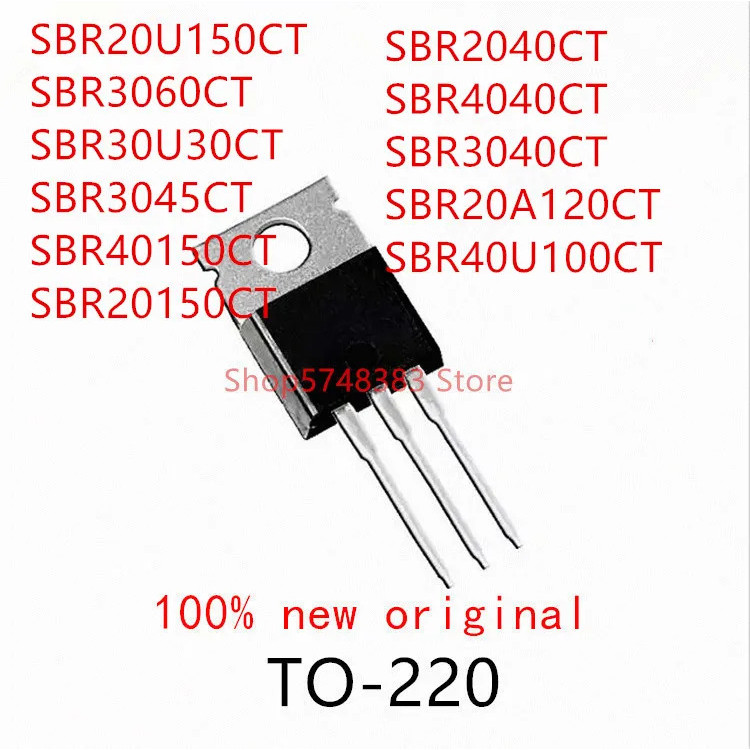 5PCS SBR20U150CT SBR3060CT SBR30U30CT SBR3045CT SBR40150CT SBR20150CT SBR2040CT SBR40CT SBR3040CT SB
