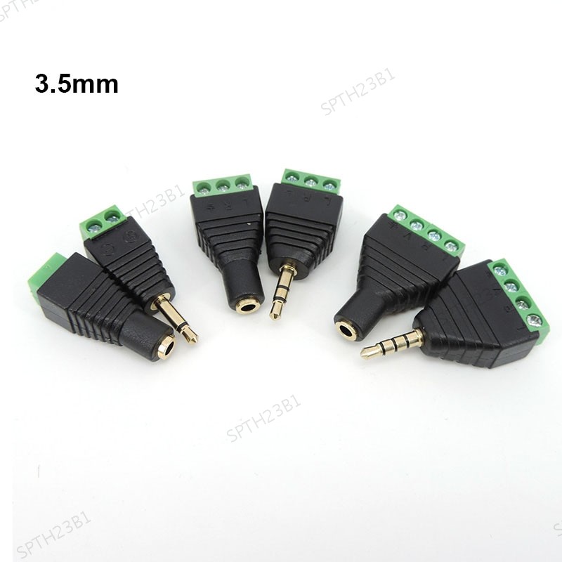วิดีโอ AV 3.5 มม.2 3 4 เสา pin mono สเตอริโอชายหญิงเชื่อมต่อซ็อกเก็ต AV สกรู Terminal Jack 3.5 ชาย 3 4 Terminal Block ปลั๊ก TH23B1