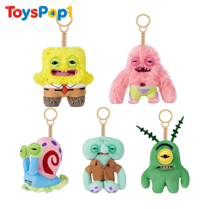🤡2026 Fuggler สไตล์ใหม่ฟันใหญ่ฟันน่ารัก SpongeBob SquarePants Co-Branded Monster จี้ระเบิดฟันน่าเกลียดน่ารักตุ๊กตามอนสเตอร์พวงกุญแจ