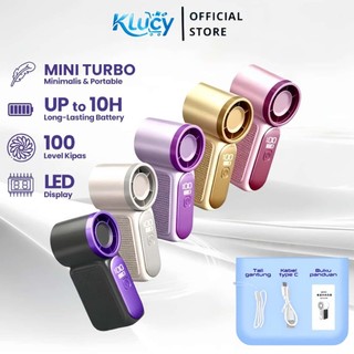 KLucky X688 Super Mini Genggam Portabel Led Type-c High-speed Mini Kipas Portable Mini 6000mAh Kipas Angin Travel Size Fan Turbo Digital Display