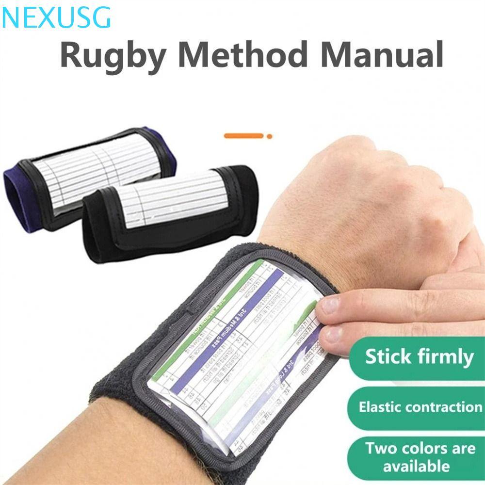 NEXUSG Football TacticsBoard, สายรัดข้อมือข้อมือแขนรักบี้ Bracer Board, สีดําหรือสีฟ้ากีฬาสายรัดข้อม