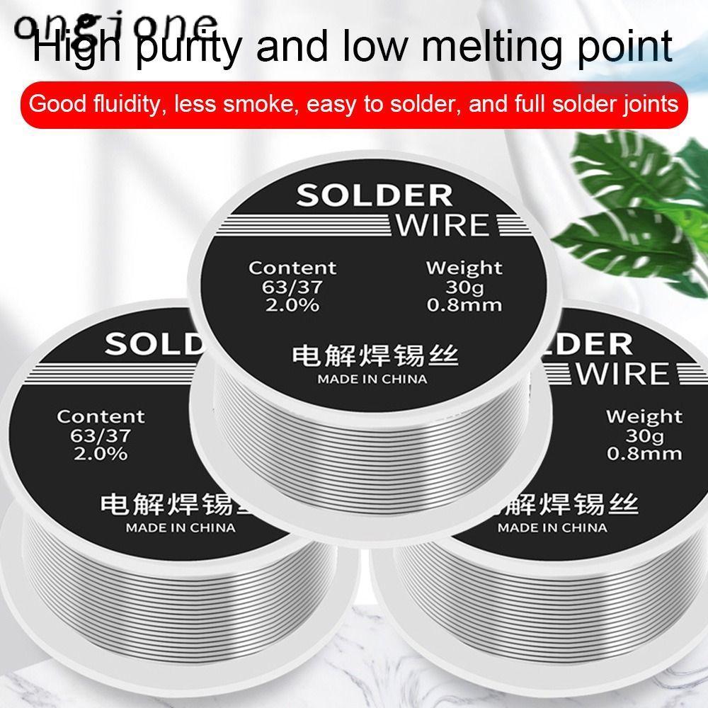 ONGIONE ลวดเชื่อม 30g 0.8 มม. FLUX 2.0% อุปกรณ์เสริมสากลไฟแช็กลวดบัดกรี
