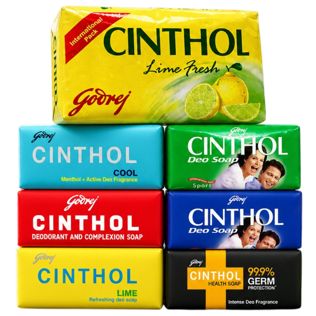 Godrej Cinthol สบู่ซินทอล สบู่อาบน้ำ ทำความสะอาดผิวกาย ขจัดแบคทีเลีย สูตรดั้งเดิม ขนาด 100/125g
