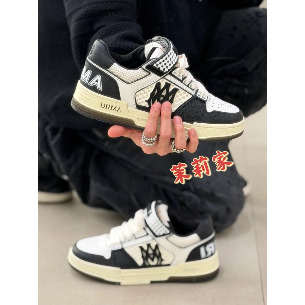 ((จัสมิน) Daigou เกรด AMIRI AMIRI ล่าสุด MA Skyline Series Retro หนาSoled Velcro คู่รองเท้ากีฬาลําลอ