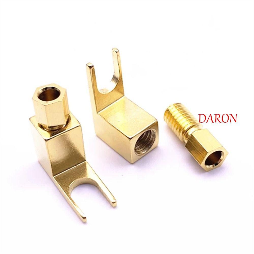 DARON U Spade Connector Banana Socket Metal Spade Adapter ปลั๊กอะแดปเตอร์ Y ประเภทสายลําโพงเชื่อมต่อ