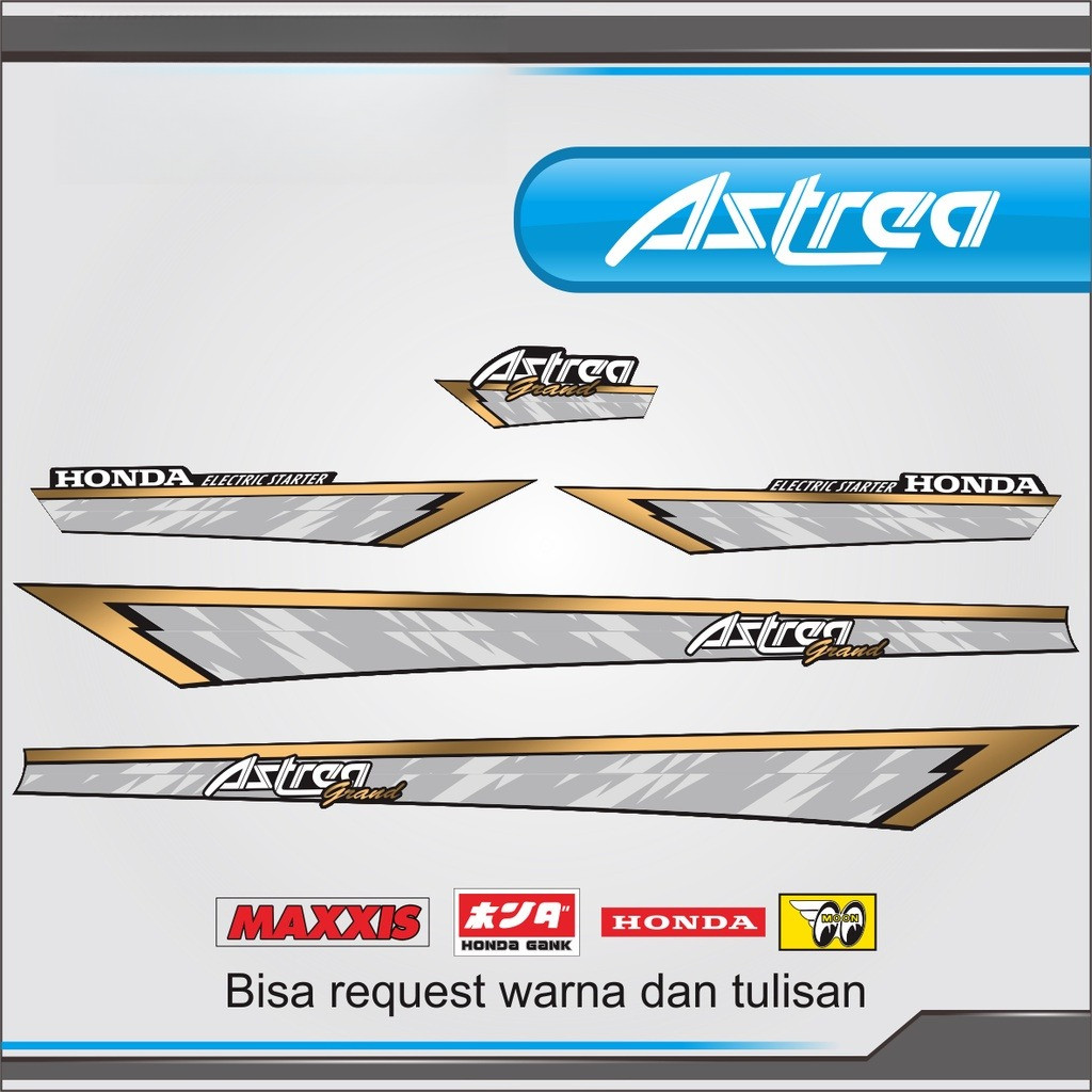 ASTREA GRAND 93 V4 RETRO JAPAN SIMPLE COOL สติ๊กเกอร์หลากหลายแถบ