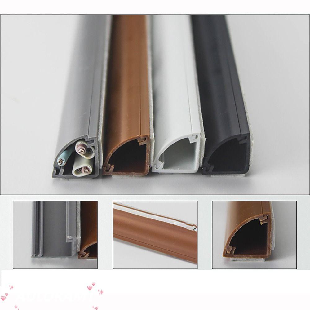 AULORAMT ฝาครอบสายไฟชั้น,สามเหลี่ยมทนทานตัวป้องกันสายไฟ,HiderครอบคลุมSelf-Adhesive Anti-extruction Extensionท่อป้องกันสายไฟบ้านกลางแจ้ง
