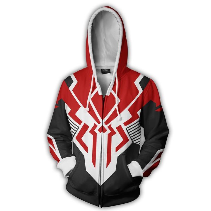 Spider-Man Hoodie เสื้อแจ็คเก็ตลําลองผู้ชาย Iron Spiderman Avengers Spiderman Zipper Outerwear 6