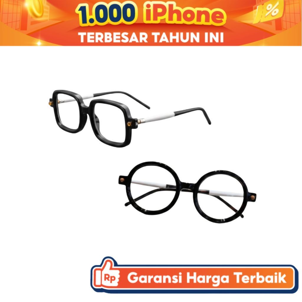 CAHAYA Mines Minus Glasses (-) เลนส์สายตาสั้น Round Frame Circle Retro Literature, Anti-Blue Light, 