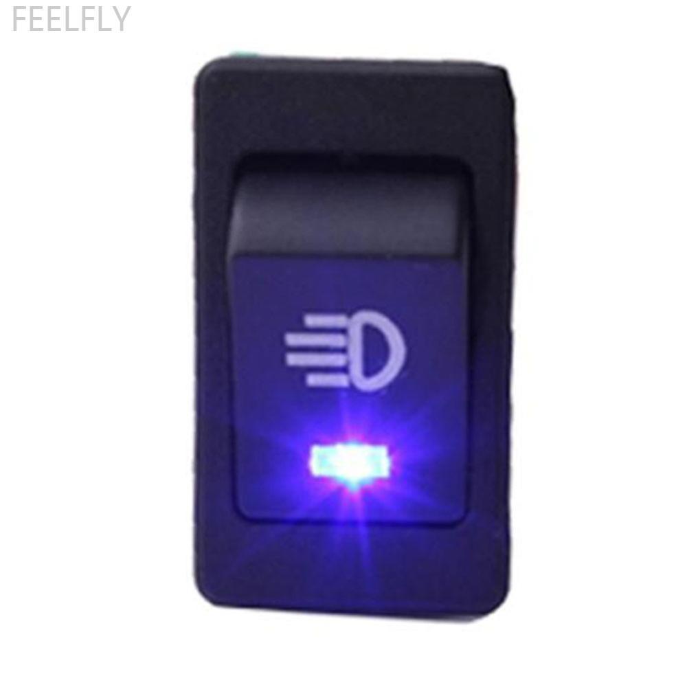 FEELFLY 1 PC เรือรูปร่าง 12V 35A รถ Auto Fog Light Rocker Toggle สวิทช์ LED Dashboard สวิทช์ I2Q8