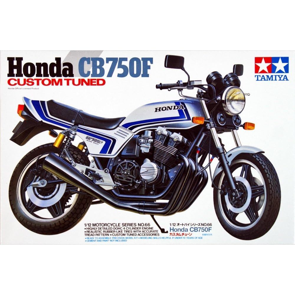 Tamiya 1/12 Motorcycle Series No. 66 Honda CB750F Custom Tune Plastic Model Kit 14066