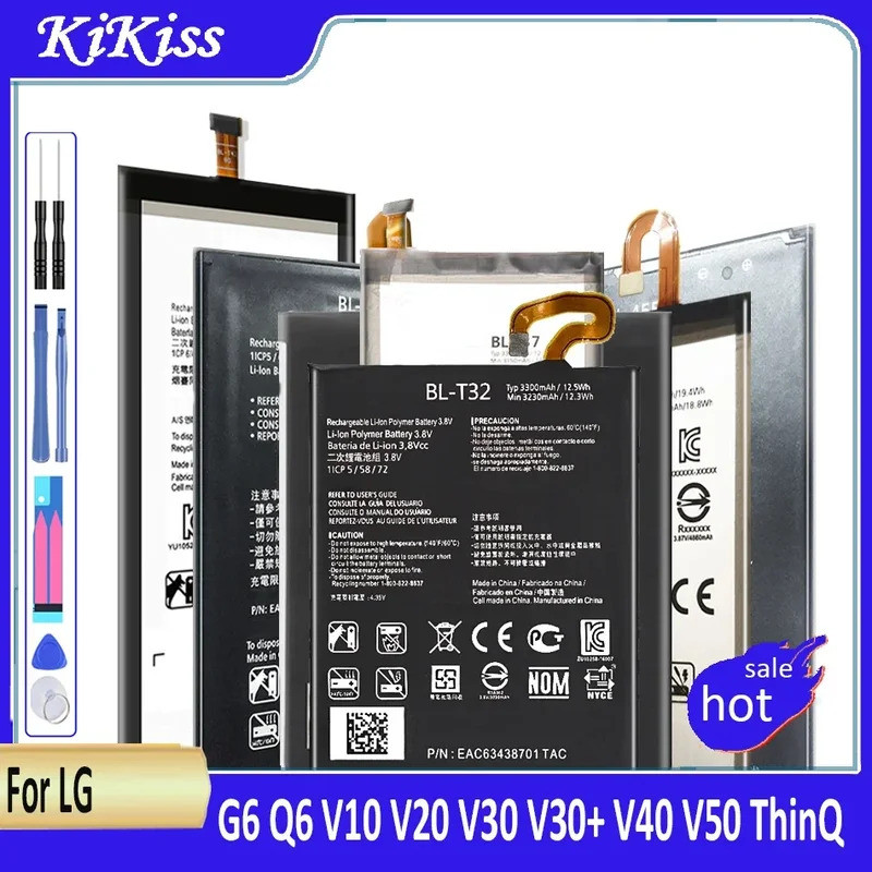 BL-44E1F BL-45B1F BL-53QH BL-T3 BL-T32 BL-T33 BL-T34 BL-T37 BL-T42 แบตเตอรี่สําหรับ LG G6 Q6 V10 V20