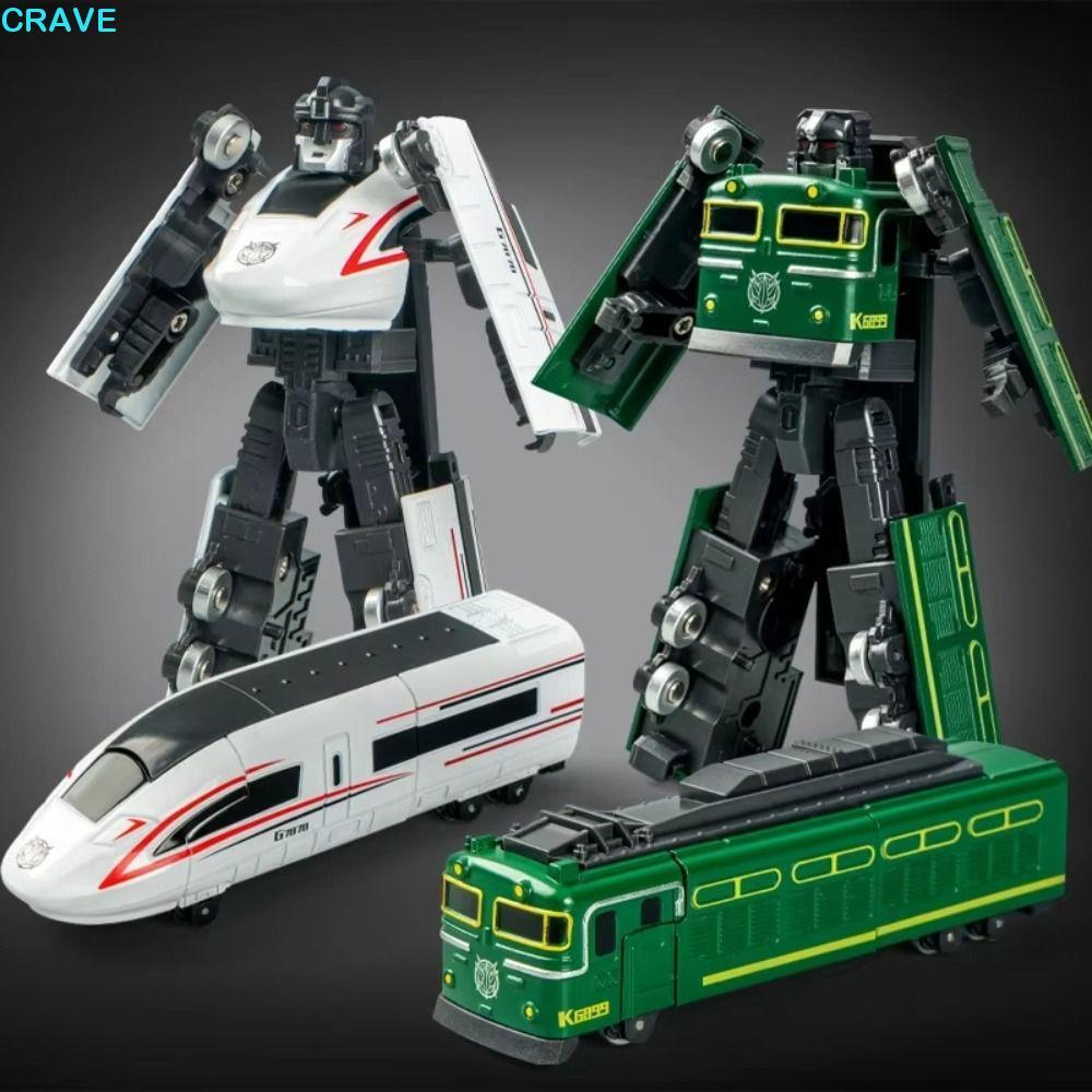 CRAVE Deformation Robot Train, Excavator 2 in 1 Transformation Robot Toy, Novelty Movable Train Bull