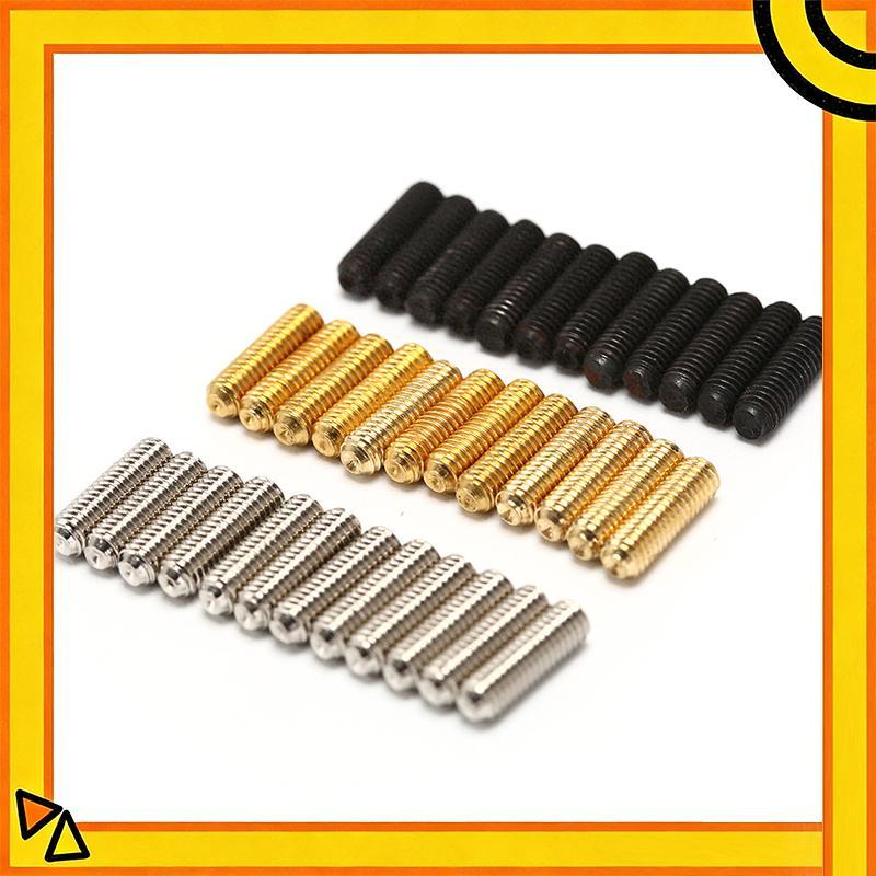 (ใหม่) 12PCS Electric Bass กีตาร์สะพานอานสกรูหกเหลี่ยม Tremolo Bridge Hex สกรู