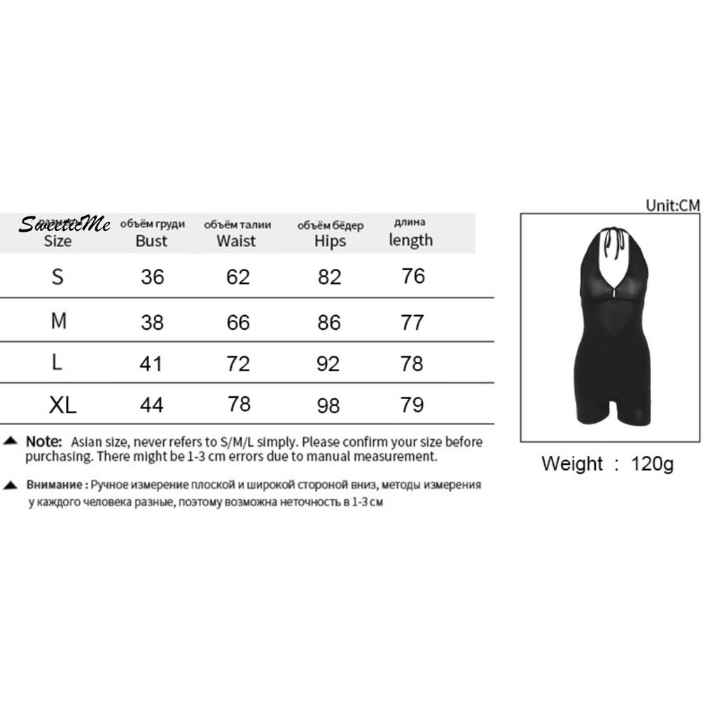 SweeticMe ผู้หญิง 2026 ใหม่แฟชั่นเซ็กซี่ Backless Crinkle Halter Playsuit — صورة 3