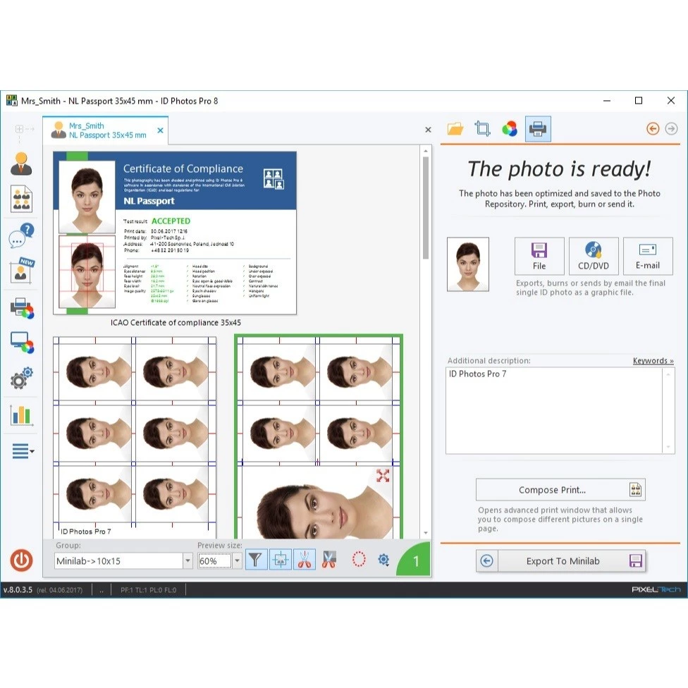 ID Photos Pro v8.11 โปรแกรมแต่งรูป ทำบัตร ออกแบบ ID Card สำหรับ Windows x64 thumbnail 3