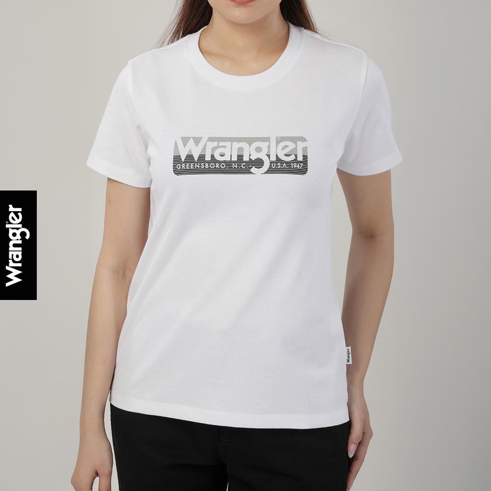 WRANGLER เสื้อยืดแขนสั้นผู้หญิง ทรง Regular รุ่น WR S126WTSSF03 สีขาว