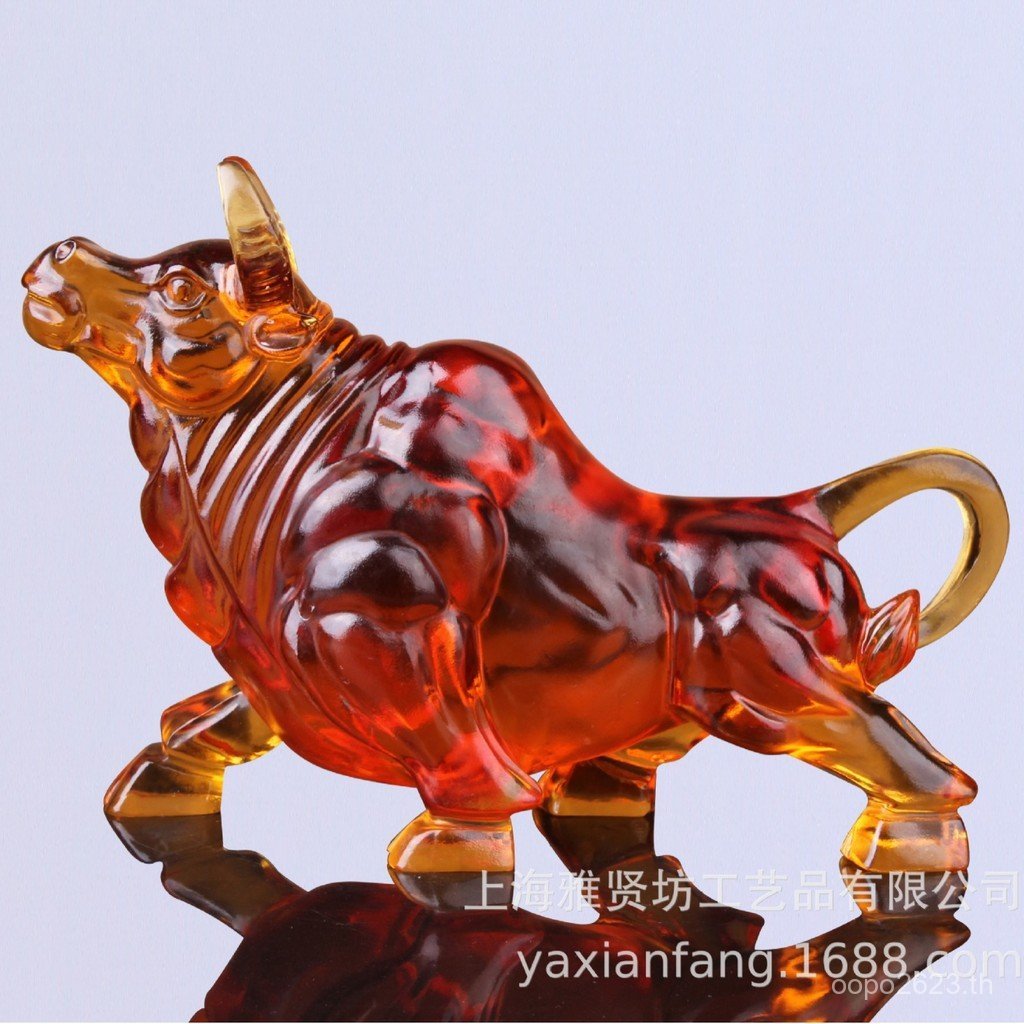 Niu Glaze ขายตรงของขวัญโรงงานตกแต่ง Glaze Zodiac Production Glaze Niu LGJQ
