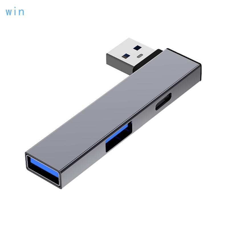 Win แบบพกพา USB3 0 Hub USB ถึง Type C และ 2 พอร์ต USB USB Hub สําหรับ Window Linux Androids อุปกรณ์ 