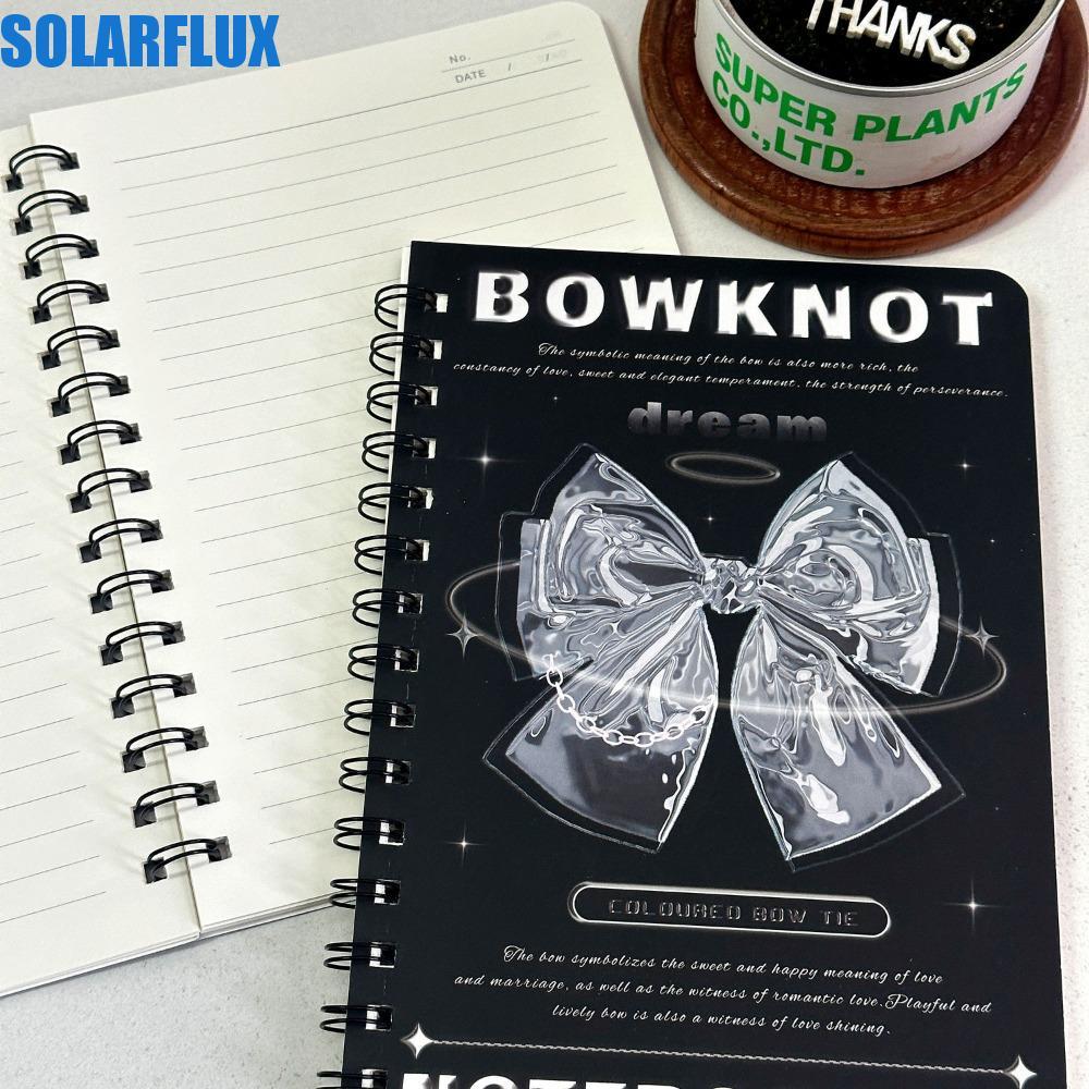 SOLARFLUX A5 Notebook, A5 Notepad American Style Coil Notapad, High Beauty INS Y2K Vintage แนวนอน Li