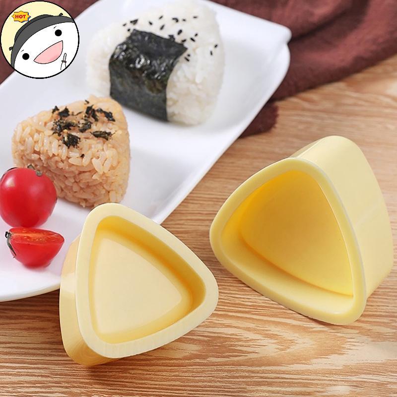Lanf แม่พิมพ์ซูชิ Sushi Maker Onigiri ข้าวปั้นอาหารกดสามเหลี่ยม Sushi Maker แม่พิมพ์ญี่ปุ่น Bento อุ