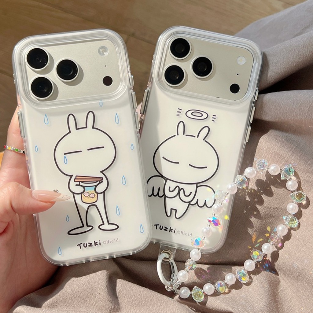 เคสโทรศัพท์สําหรับiPhone 17 Pro Max 16 15P 14 13 น่ารักตลกTuzkiกระต่ายรูปแบบการ์ตูนSoft TPU Anti-scr