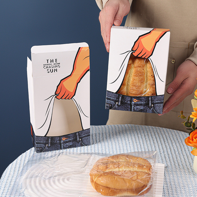 Influencer Abs Bread Box Creative Private Baked Food Packaging Box Baguette Big Lieba Disposable Mea