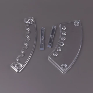 BAYSLI Clear Desk Organisers ที่ใส่ปากกาแนวตั้งขาตั้ง 6 ช่องที่ใส่ดินสอปากกาขาตั้งจอแสดงผลชั้นวางแปรงแต่งหน้า Organ