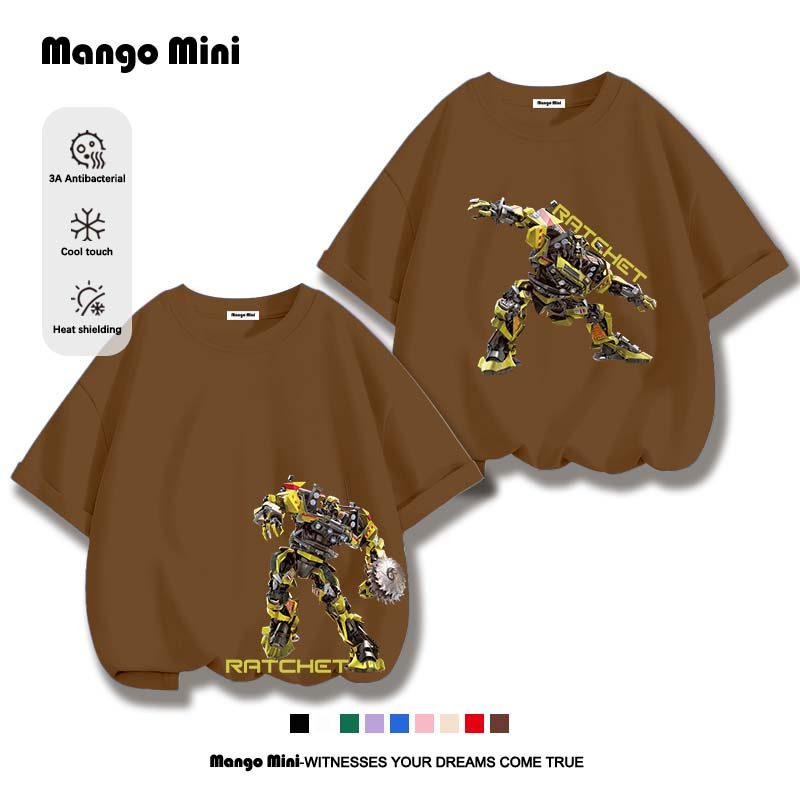เสื้อยืดเด็ก ทรานสฟอร์เมอร์ส Transformers เสื้อยืดแขนสั้นเด็กลายการ์ตูนน่ารัก ผ้านุ่มใส่สบาย อนิเมะ (พร้อมส่ง)