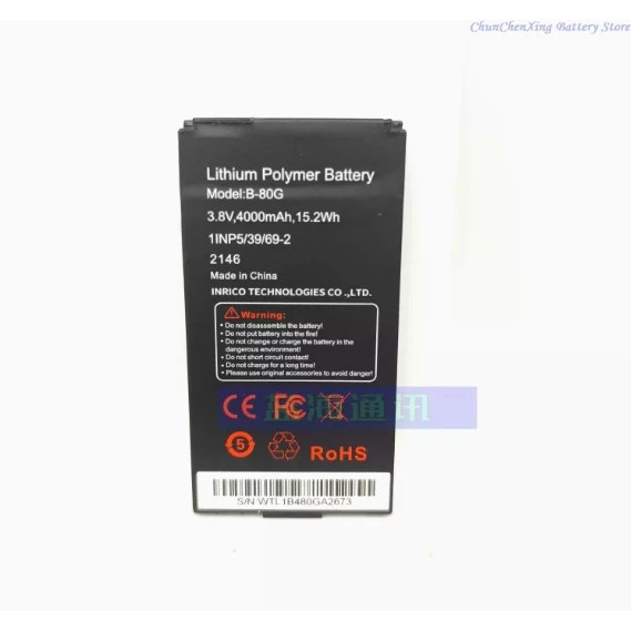 ALLCCX 3.8V 4000mAh แบตเตอรี่ B-80G สําหรับ Inrco S100