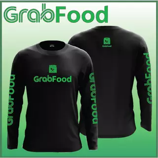 เสื้อยืดแขนยาวสําหรับ Grab Delivery Rider พิมพ์ลาย 3D ผลิตจากผ้าโพลีเอสเตอร์ย์ สไตล์โมเดิร์น