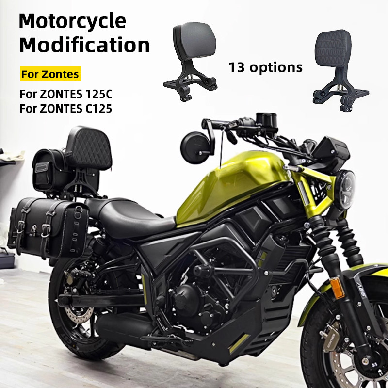 YY Fit For ZONTES 125C C125 125 Motorcycle Folding Backrest Rear Luggage Rack Side Saddlebag Bracket