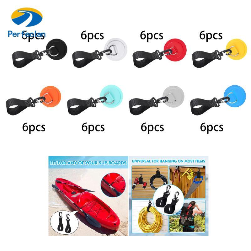 Perfeclan 6x Kayak Paddle Holder Straps Deck Mount Kayak Paddle Clip Patch Kayak Paddle