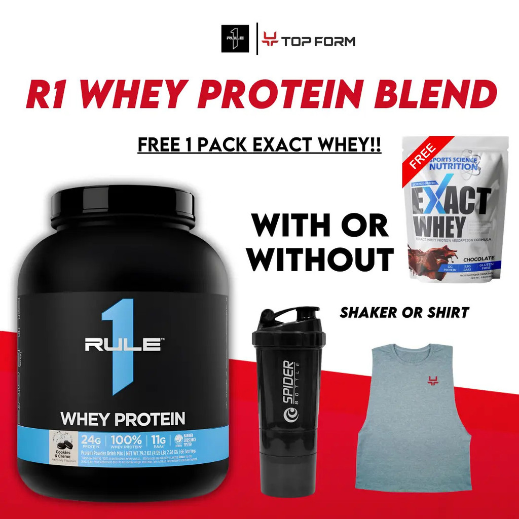 Rule 1 Whey Protein Blend with Shaker, 5lbs, R1 Powder / Healthcare Supplement Muscle Fitness Dietar