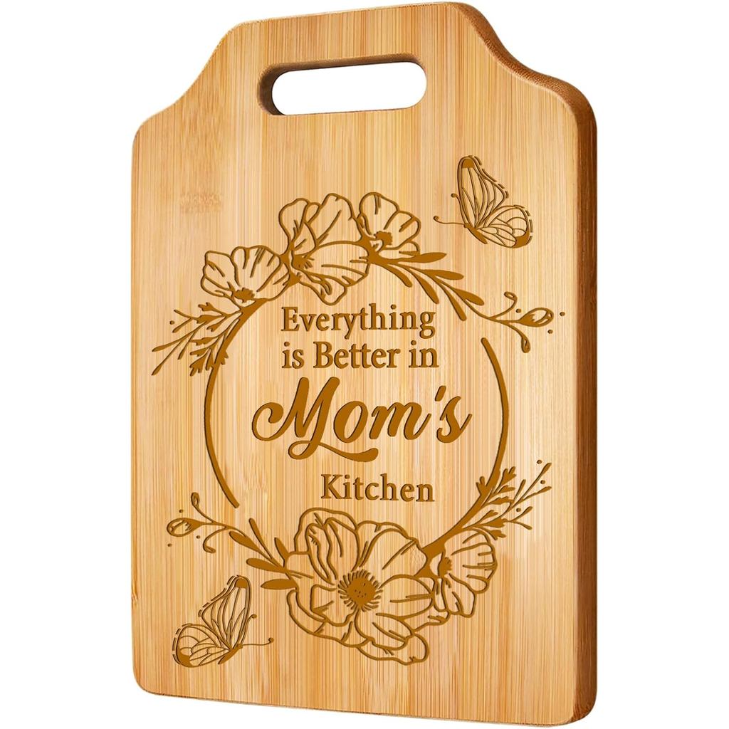 Mothers Day เขียงของขวัญ-แกะสลัก Mom เขียงไม้ไผ่-Mothers Day เขียงที่ไม่ซ้ํากันสําหรับแม่จากลูกชายลู