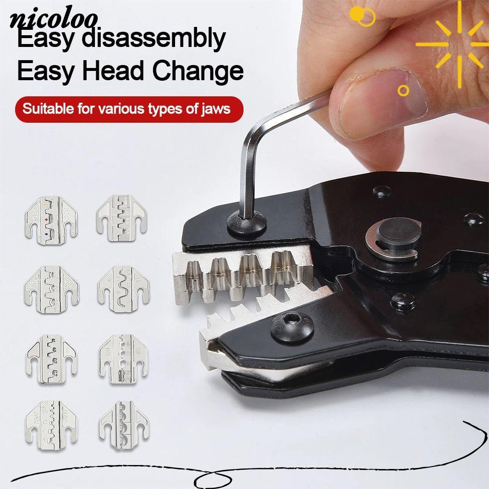 NICOLOO CRIMPING คีมขากรรไกร,โลหะผสมกว้าง 4 มม.SN CRIMPING คีม Jaw, 06WF 2549 03H 48B 58B SN-2546B 0