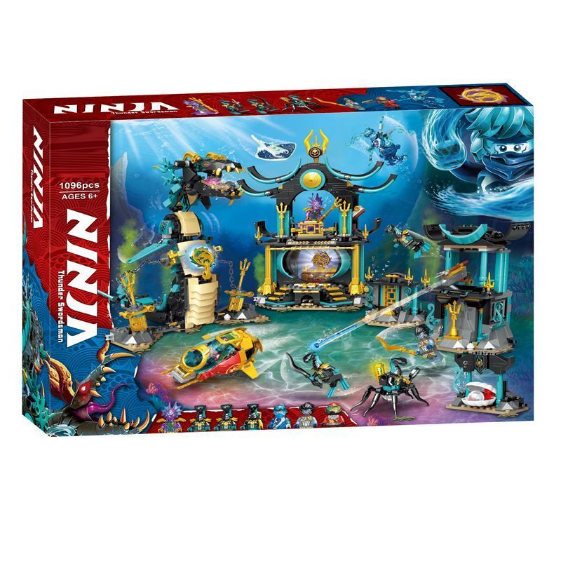 เข้ากันได้กับ Lego Phantom Ninja Series 71765 ของเล่นบล็อกตัวต่อเพื่อการศึกษาวัดทะเลที่ไม่มีที่สิ้นส