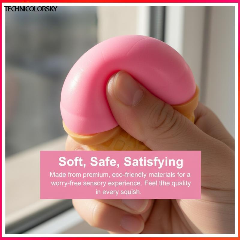 Technicolorsky ความเครียด Ball Sensory ของเล่น Squishy Fidget Ball สําหรับความวิตกกังวลบรรเทาลูกบีบน
