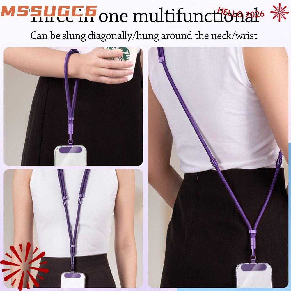 IMSSUG Lanyard, สายรัดข้อมือทอปรับได้, อุปกรณ์เสริมโทรศัพท์มือถือสั้น 3 In 1 Universal สายรัดข้อมือแบบแขวนผู้ชายผู้หญิง