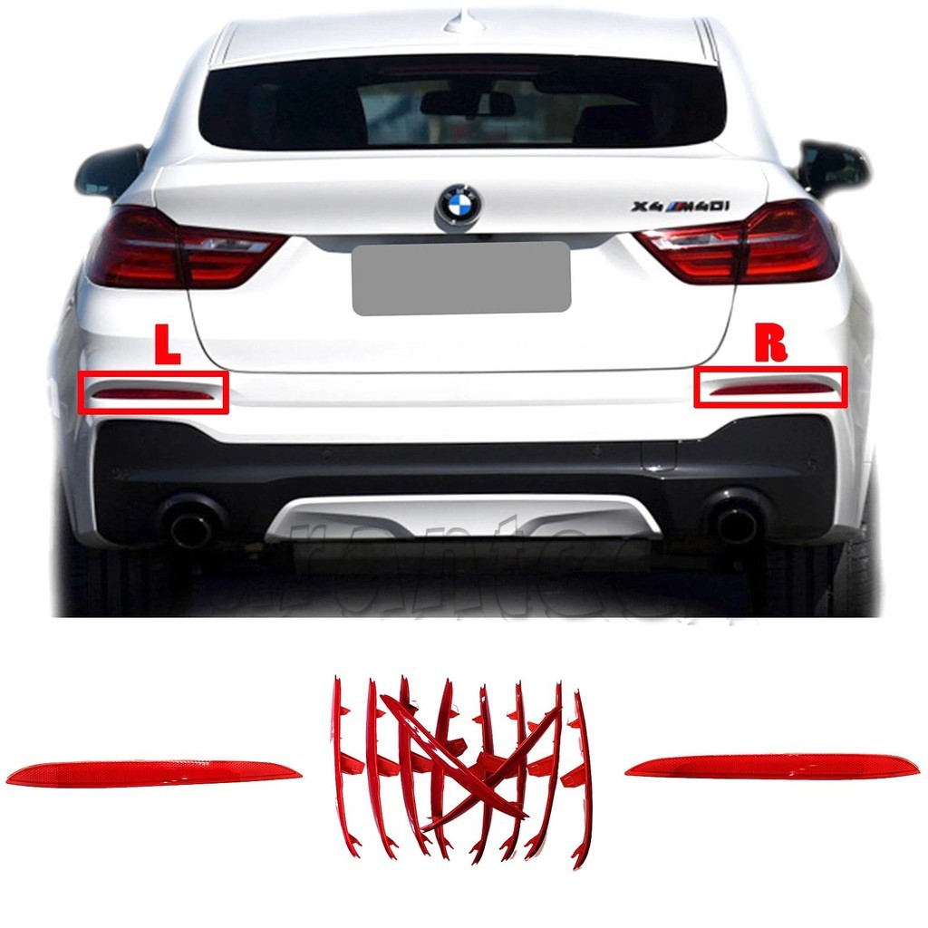 ตัวสะท้อนแสงด้านหลังสําหรับ 14-17 BMW X4 F26 SAC Fit 20d 20i 28i 30d 35d 35i xDrive sDrive กันชน N/S