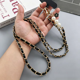 เคสโทรศัพท์ เชือกเส้นเล็กสากลยาว ค โรสบอดี มุกรถกระบะโซ่โทรศัพท์มือถือเชือกเส้นเล็กผู้หญิงคอยาวและสายคล้องไหล่สมาร์ทโฟนมือถืออุปก