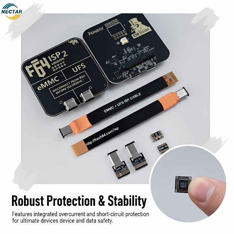 TAR Flash 64 Ultra UFS EMMC ISP V2 อะแดปเตอร์ F64 กล่องเครื่องมือสําหรับการสกัดข้อมูลในการซ่อมแซมสาร