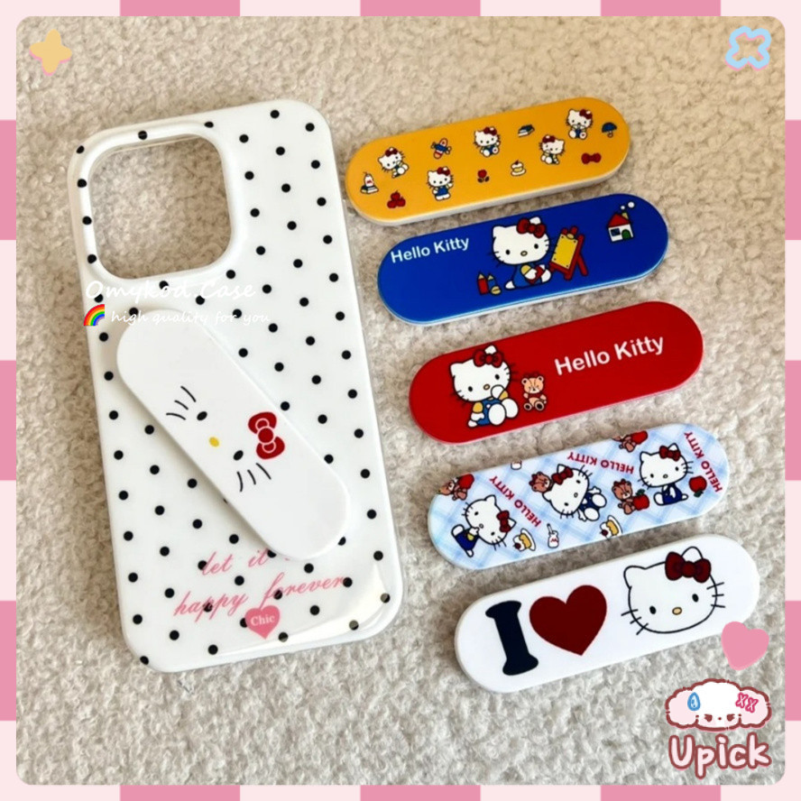 Upick- เคสไอโฟน13 อเนกประสงค์ Polka Dot กรณีและ Kitty OK Bandage Ultrathin สําหรับ iPhone 11 12 13 1