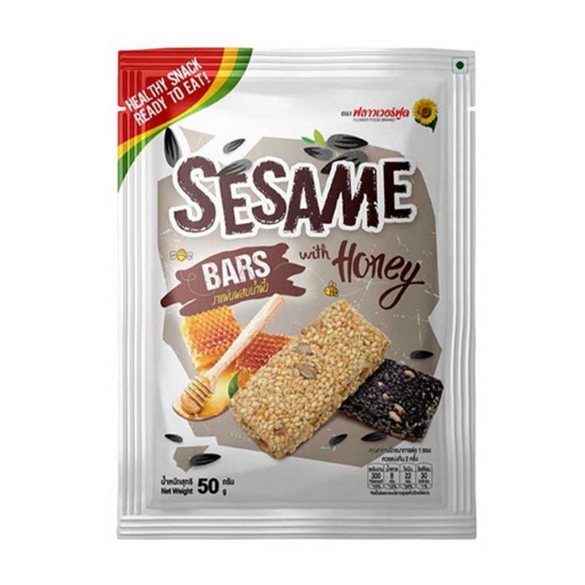 ฟลาวเวอร์ฟูด งาแท่งอบน้ำผึ้ง (Flower Food Sesame Bars Honey 50g.)