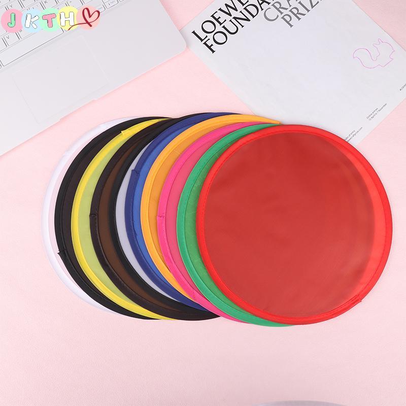 JKTH แบบพกพาพับ Flying Disk สีสัน Poet พับ Flying Disc แฟนสําหรับ Party Favors ฤดูร้อนของเล่นกลางแจ้ง JKK