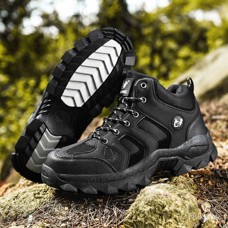 2026 รองเท้าเดินป่าผู้ชาย High-Top ทนต่อการสึกหรอกลางแจ้งหนาSoled Anti-Slip Mountain รองเท้า MM6Y EA
