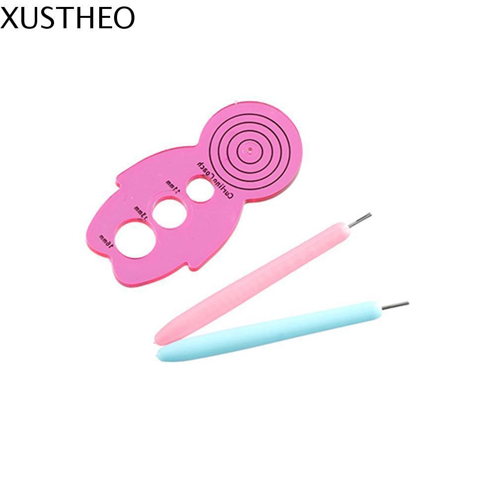 XUSTHEO 12PCS กระดาษ Quilling เครื่องมือ, กระดาษหัตถกรรม Quilling Slotted ปากกา Quilling เข็มชุด, DI